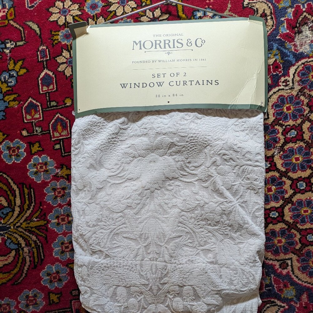 Reserved for Molly--Morris & Co. 38" x 84" Strawberry Thief Curtains